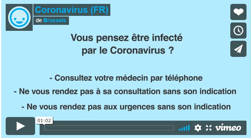 Coronavirus: un site d’information pour la Région de Bruxelles